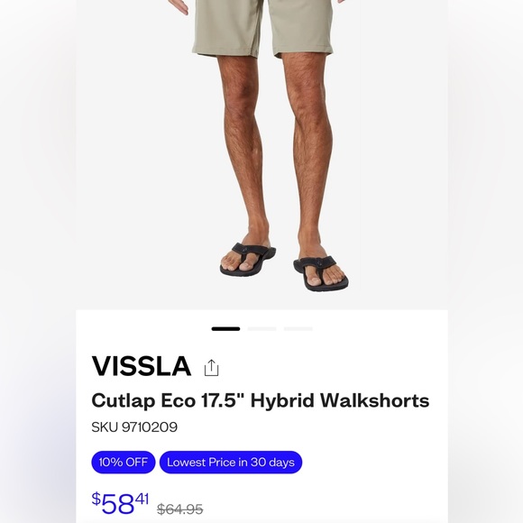 Visla hybrid walking shorts for men 32 - Picture 6 of 6